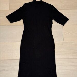 Urban Outfitters Black Ribbed Dress - Size Small